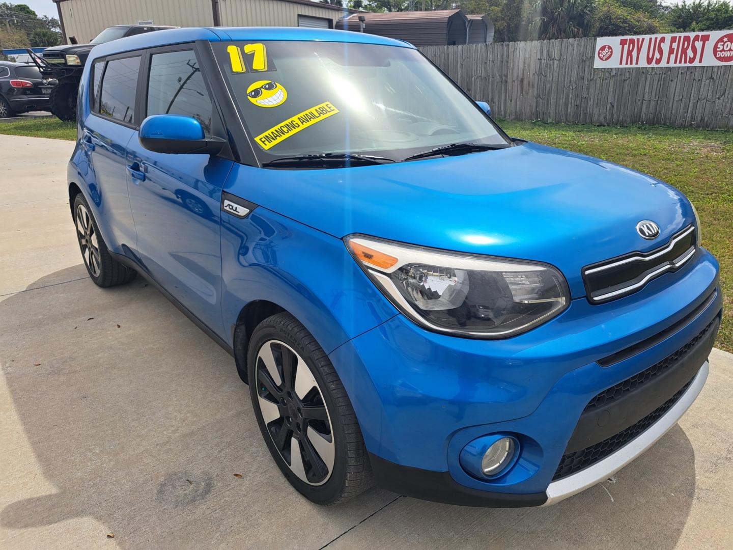 2017 Blue Kia Soul + (KNDJP3A50H7) with an 2.0L L4 DOHC 16V engine, 6A transmission, located at 1181 Aurora Rd, Melbourne, FL, 32935, (321) 241-1100, 28.132914, -80.639175 - Photo#1